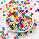 200pcs 6mm Flat Round Acrylic Spacer Beads Jewelry Making DIY Bracelets