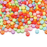 100pcs 4x7mm Acrylic Beads With Cartoon Pattern
