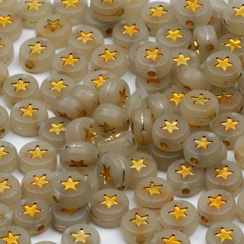 Luminous Acrylic Letter Beads for Jewelry Making
