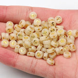 Luminous Acrylic Letter Beads for Jewelry Making