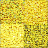100pcs 4x7mm Yellow Smiley Acrylic Beads Jewelry Making DIY Accessories