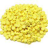 100pcs 4x7mm Yellow Smiley Acrylic Beads Jewelry Making DIY Accessories