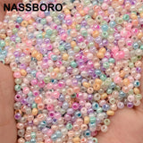 19 Colors 2mm Cream Glass Beads Czech Seedbeads Rondelle Spacer Beads