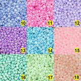 19 Colors 2mm Cream Glass Beads Czech Seedbeads Rondelle Spacer Beads