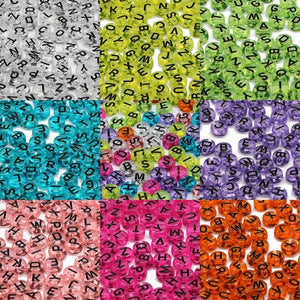 4x7mm Colorful Acrylic Letter Beads for Jewelry Making Crafts