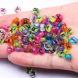 4x7mm Colorful Acrylic Letter Beads for Jewelry Making Crafts
