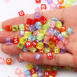 6x6mm Square Acrylic Letter Beads for DIY Jewelry Making Crafts
