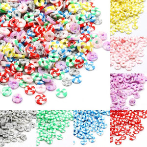 6mm Clay Beads Bulk Boho Slice Spacer DIY Jewelry Making 10g