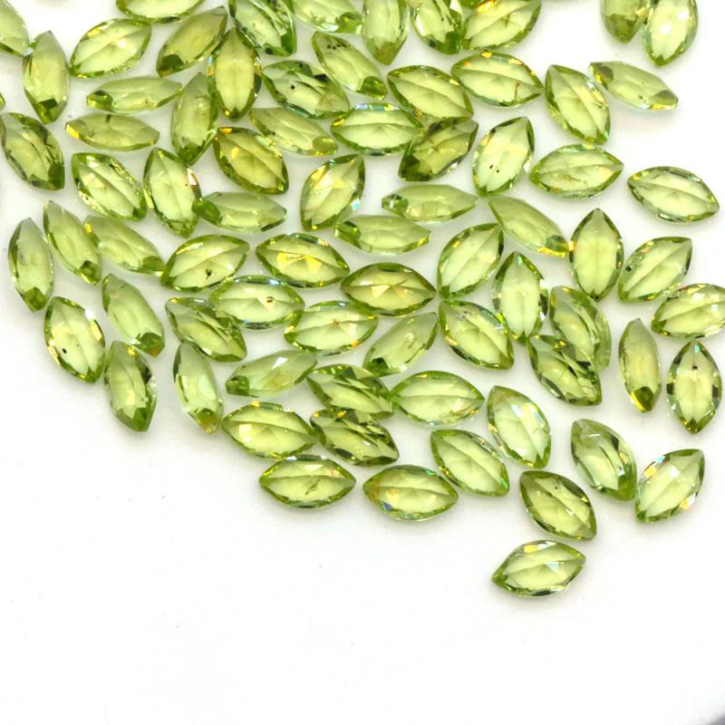 High Natural Peridot 2x4mm Marquise Loose Gemstone