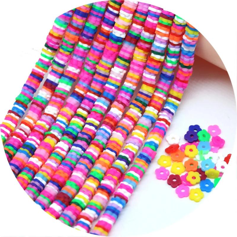 6mm Flat Polymer Clay Round Beads for DIY Jewelry Making