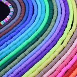 6mm Flat Polymer Clay Round Beads for DIY Jewelry Making