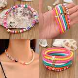 6mm Flat Polymer Clay Round Beads for DIY Jewelry Making