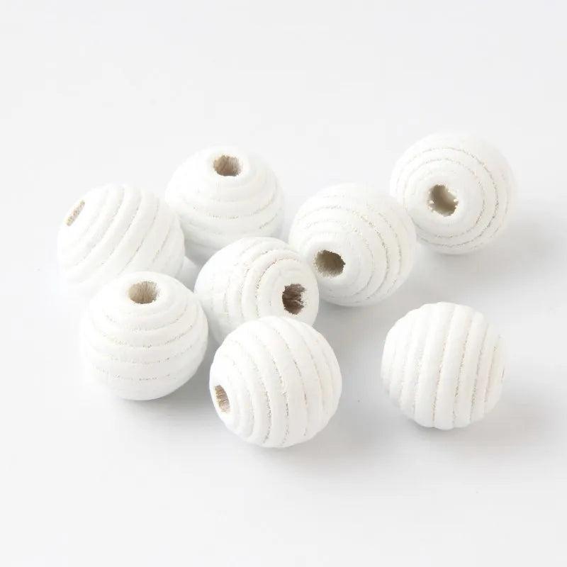 Natural Beehive Wooden Beads for Jewelry Making DIY Crafts Toys Teething
