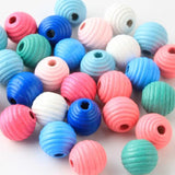 Natural Beehive Wooden Beads for Jewelry Making DIY Crafts Toys Teething