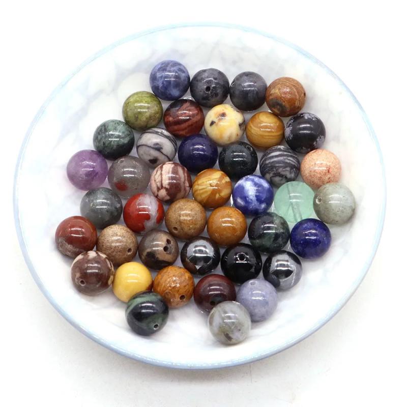 Round Spacer Loose Beads 4mm-10mm Assorted Stones for DIY Jewelry
