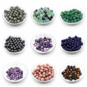Round Spacer Loose Beads 4mm-10mm Assorted Stones for DIY Jewelry