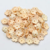 Matte Colored Acrylic Flower Bead Caps 10mm 100pcs