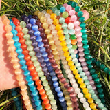 4-12mm Pink Cat Eye Opal Spacer Beads Natural Stone