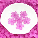 Matte Acrylic Flower Beads Loose Spacer Beads DIY Jewelry Making ZZ04