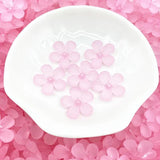 Matte Acrylic Flower Beads Loose Spacer Beads DIY Jewelry Making ZZ04