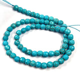 Turquoise Stone Beads Round Shape For Jewelry Making DIY Necklace Bracelet