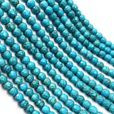 Turquoise Stone Beads Round Shape For Jewelry Making DIY Necklace Bracelet