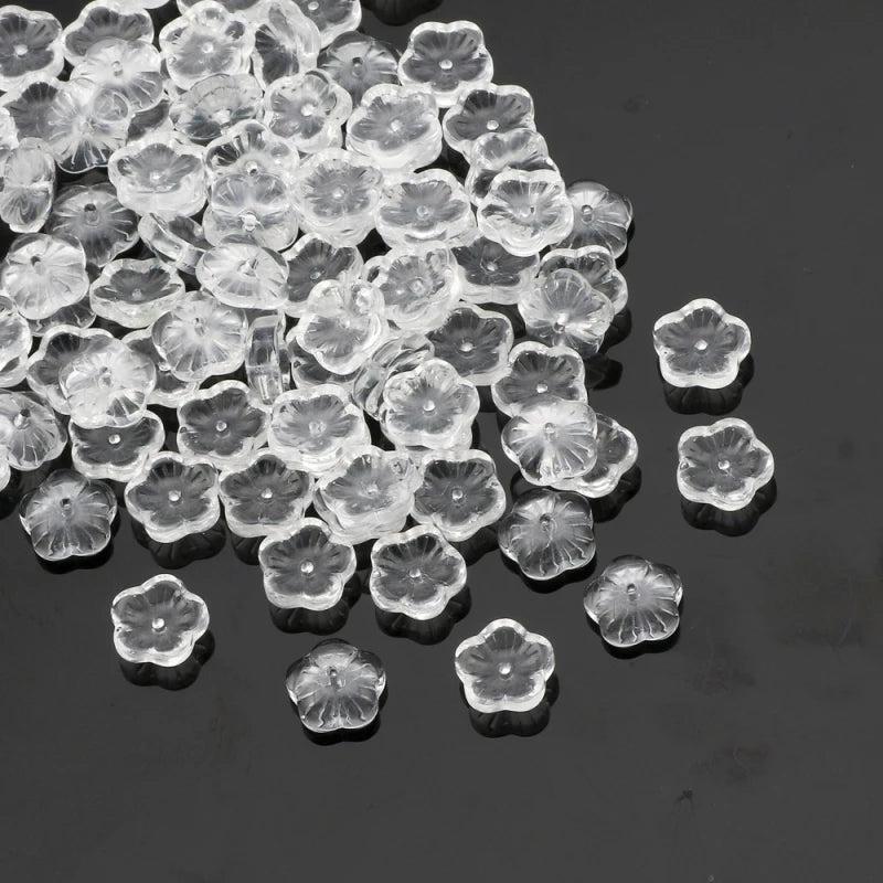 Multicolor Flower Crystal Glass Loose Beads DIY Jewelry Accessories