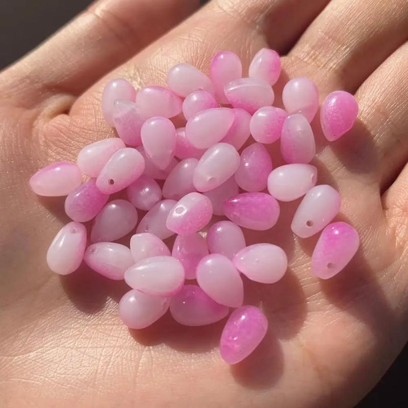 20pcs Gradient Czech Glass Bead Water Drop Spacer Bead Jewelry Making DIY