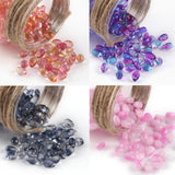 20pcs Gradient Czech Glass Bead Water Drop Spacer Bead Jewelry Making DIY