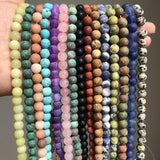 Matte Jaspers Frosted Amazonite Agates Jades Quartz Turquoises Stone Beads