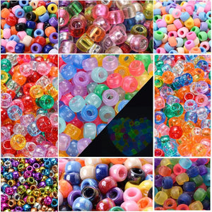 6x9mm Acrylic Beads Pony Loose Spacer Beads For Jewelry Making