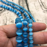Cat Eye Beads 4-12MM Glass String Loose Beads Opal DIY Charm Jewelry Making