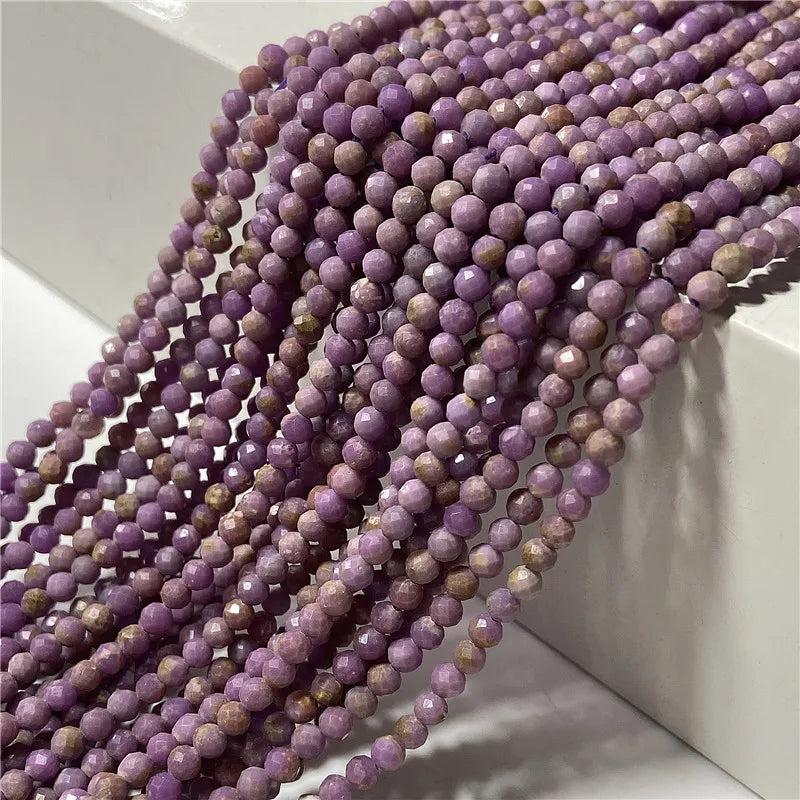 2/3MM Amethysts Small Beads Micro Faceted Purple Strand Spacer Beaded