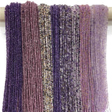 2/3MM Amethysts Small Beads Micro Faceted Purple Strand Spacer Beaded