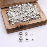 Brass Round Ball Beads Metal Copper Beads DIY Bracelet