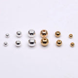 Brass Round Ball Beads Metal Copper Beads DIY Bracelet