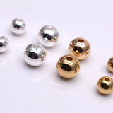 Brass Round Ball Beads Metal Copper Beads DIY Bracelet