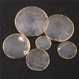 20-45mm Mother of Pearl Shell Beads Charm Round Disc Pendants