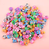 Owl Clay Beads 30-120pcs Animal Cartoon Colorful Polymer Clay Beads 10mm