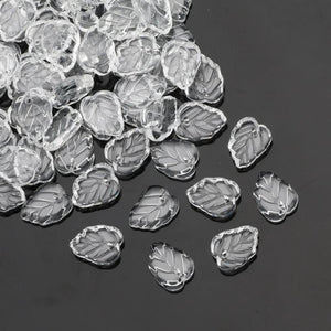 10-50pcs Leaf Spacer Beads 13X10mm Mixed Colors Glass Beads for Jewelry Making