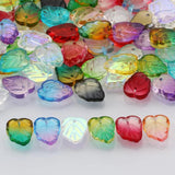 10-50pcs Leaf Spacer Beads 13X10mm Mixed Colors Glass Beads for Jewelry Making