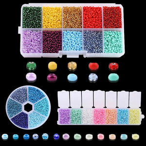2mm Glass Seed Beads DIY Jewelry Making Supplies - 3000-14000PCS