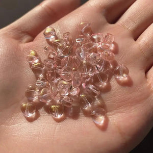 20pcs Heart Czech Lampwork Crystal Glass Gradient Spacer Beads Jewelry Making