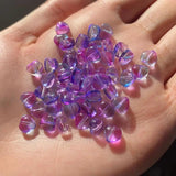20pcs Heart Czech Lampwork Crystal Glass Gradient Spacer Beads Jewelry Making
