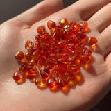 20pcs Heart Czech Lampwork Crystal Glass Gradient Spacer Beads Jewelry Making