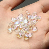20pcs Heart Czech Lampwork Crystal Glass Gradient Spacer Beads Jewelry Making