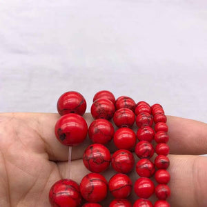 Howlite Red Calaite Round Loose Beads 4/6/8/10/12MM