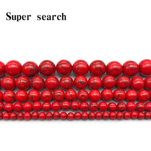 Howlite Red Calaite Round Loose Beads 4/6/8/10/12MM