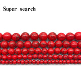Howlite Red Calaite Round Loose Beads 4/6/8/10/12MM