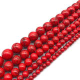 Howlite Red Calaite Round Loose Beads 4/6/8/10/12MM